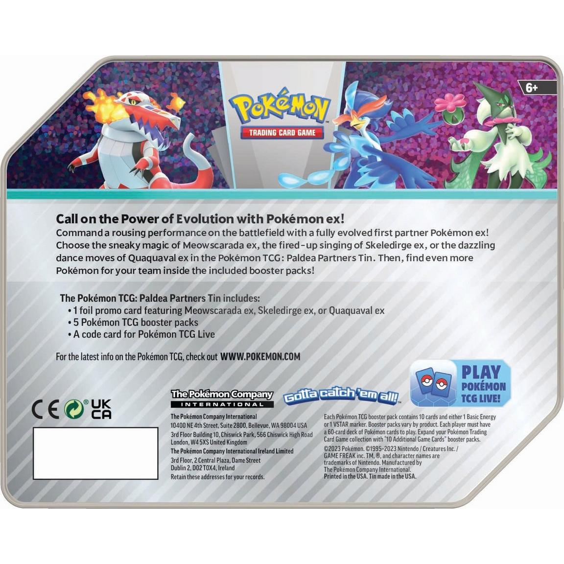 Pokémon TCG: Paldea Partners Tin (Tin May Vary)