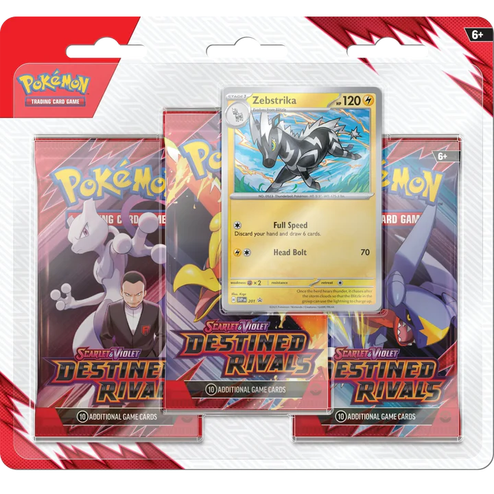 Pokemon TCG - Scarlet & Violet - 3-Pack Blister (Zebstrika)